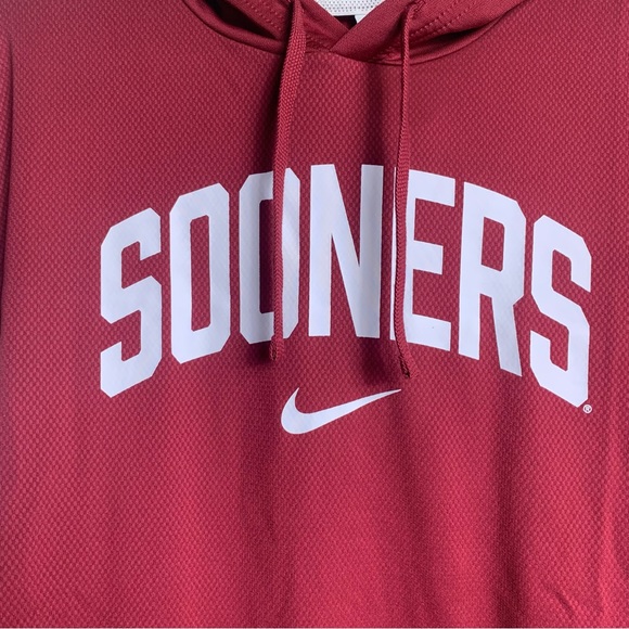 Nike Oklahoma Sooners Mens Hoodie Large Official On Field Dri-Fit Loose Fit - Picture 2 of 11